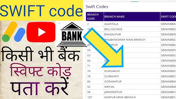 HOW TO FIND SWIFT CODE , किसी भी बैंक का स्विफ्ट कोड ,पता करें ,