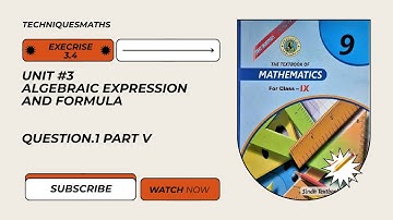 Class 9 Unit 3 Algebraic Expression and Formulas Exercise 3.4 Question.1(V)@techniquesmaths1465