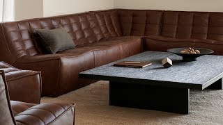 N701 Modular Sofa Set, Chestnut Leather