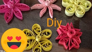 How to make 5 basic qulling flower| 5 type qulling flower