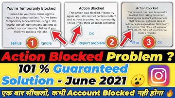 Action Blocked On Instagram Solution 2021💪 How to Remove Action Blocked on Instagram With Proof 2021