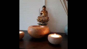 Japanese incense bowl on altar #shorts (wooden handmade koro / korou 香炉) on Zen Buddhist altar.