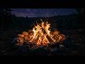 1 Hour Relaxing Campfire Sounds 🔥 Sleep, Study &amp; Focus (4K ASMR)