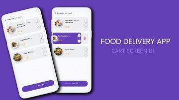Modern Food Delivery App - Cart Screen UI