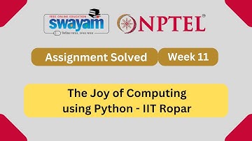 The Joy of Computing using Python Week 11 | NPTEL Answers 2024 || #nptel #nptel2024 || NPTEL 2024