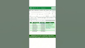 Menghitung Umur Otomatis Dengan Excel #excel #formulaexcel #exceltips