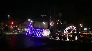 【現在は駅広場改修で消滅】JR遠賀川駅前 北口広場のクリスマスイルミネーション 2019年12月25日