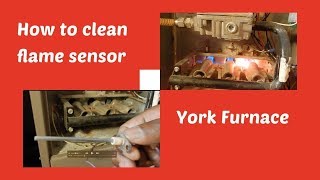 FURNACE MAINTENANCE. Kitchen sponge can clean Flame sensor.