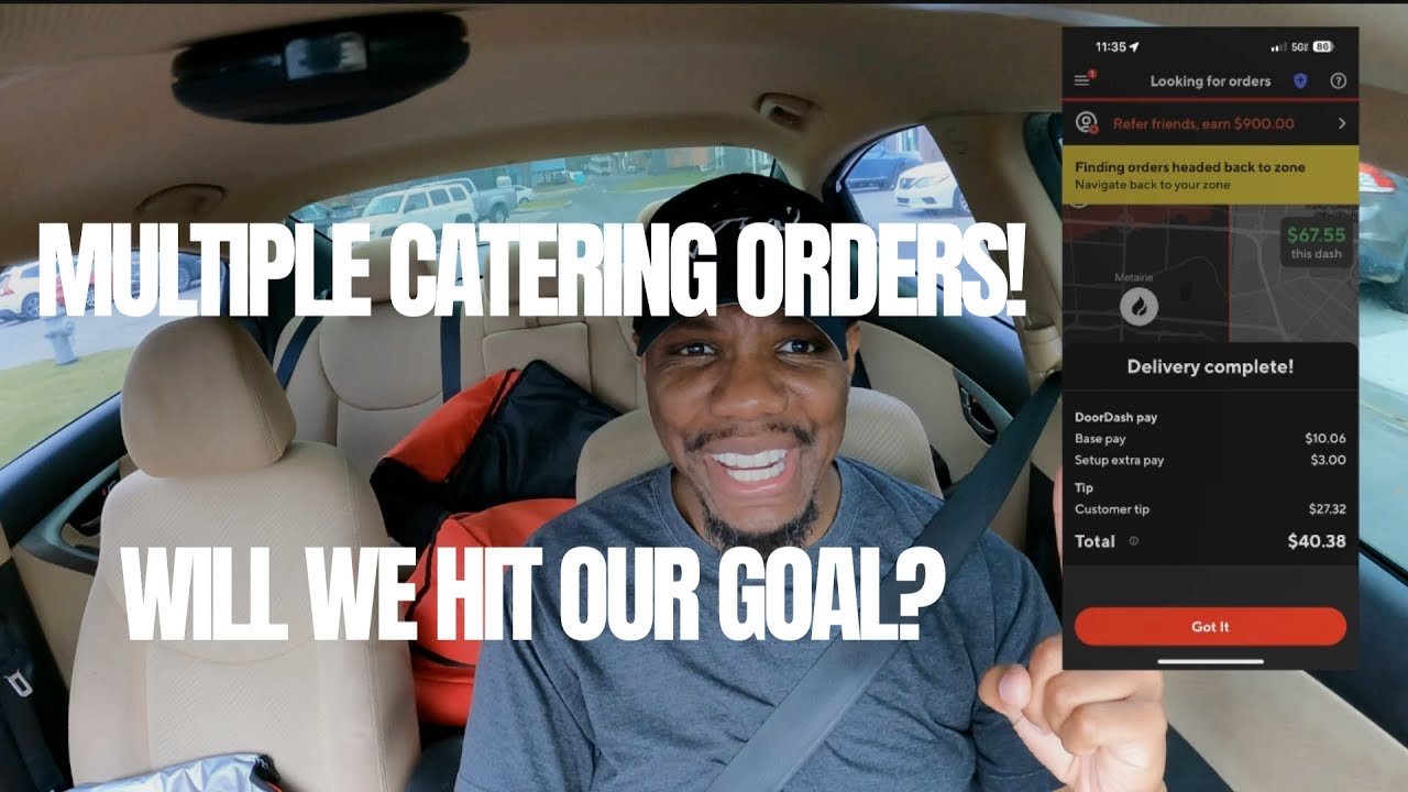 Multiple Catering orders on DoorDash! Can we hit our goal!? YouTube