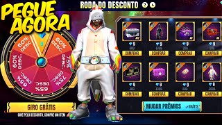 RODA DO DESCONTO COMO PEGAR O PASSE DE ELITE POR 9 DIAMANTES NO FREE FIRE E O DINO ARCO_IRIS