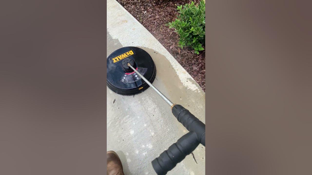 Reviving Sidewalks with Dewalt Surface Cleaner 🌊 pressurewashing 