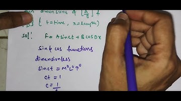 Problems on dimensional analysis(trigonometry function) @physicsstudytime#dimensional analysis