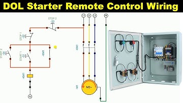 DOL Motor Starter Start Stop from 2 Places || Remote Control Wiring @ElectricalTechnician