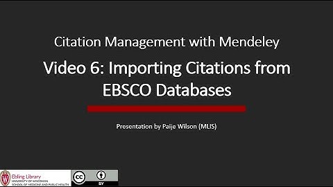 6 Importing Citations from EBSCO Host Databases