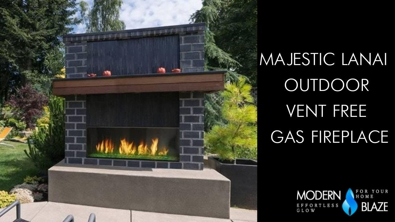 Majestic Lanai Vent-Free Outdoor Natural Gas Fireplace — Modern Blaze