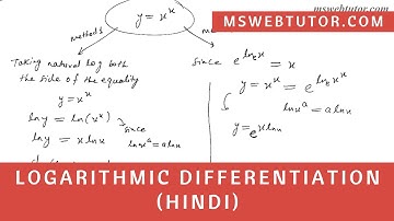 Logarithmic Differentiation (Hindi) | mswebtutor.com