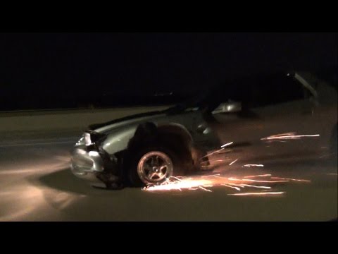 H/C C6 Z06 vs 150 Shot WS6 vs Turbo Civic - CLOSE CALL + Cops!