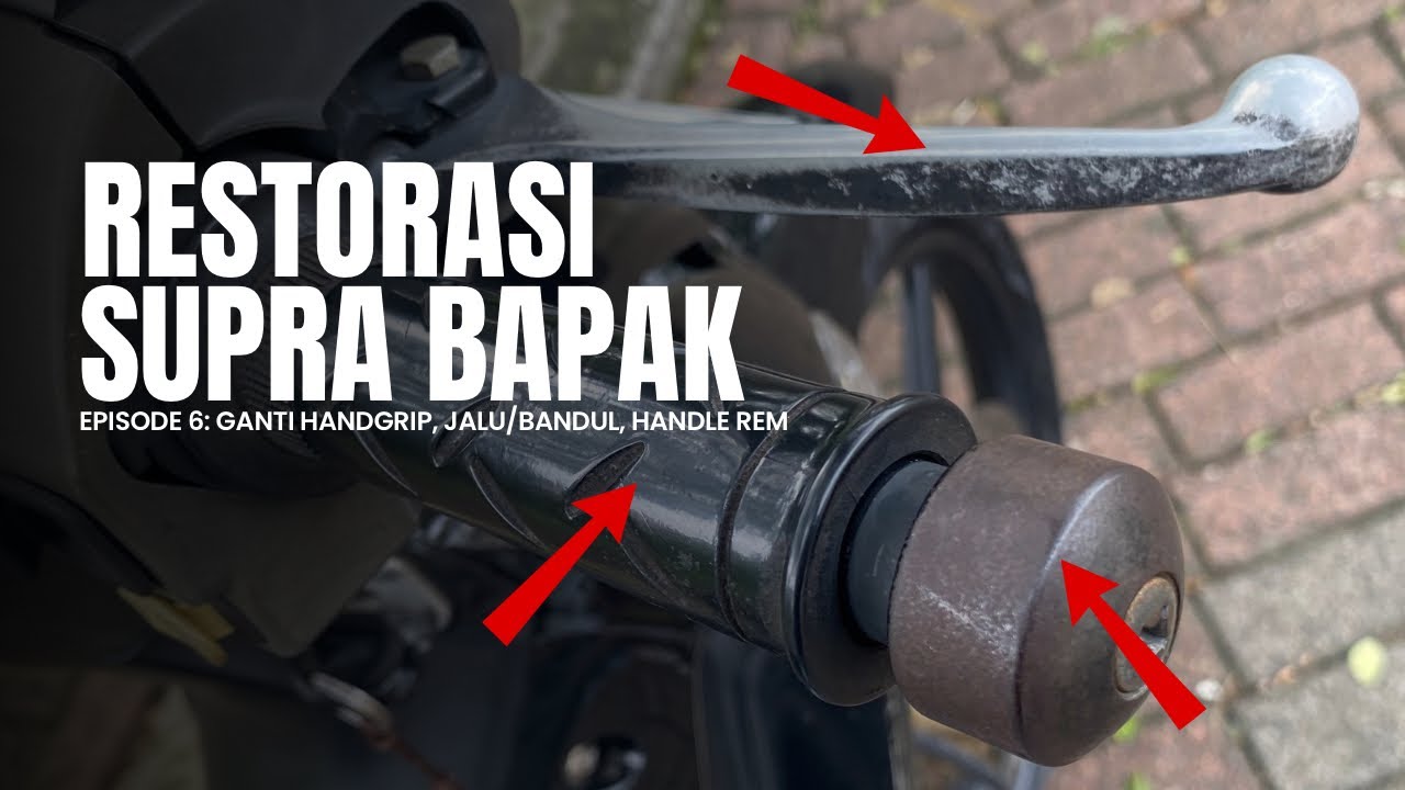 Ganti handgrip, handle rem, dan jalu stang Supra X 125 D 2006 | Restorasi Eps. 6