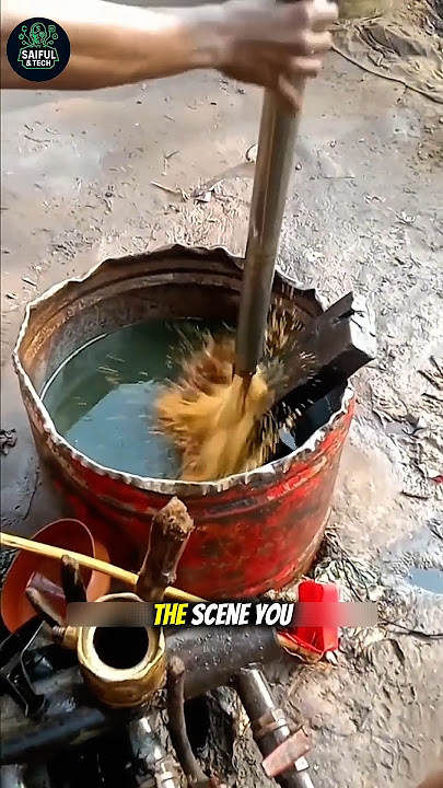 Villagers Pumping Crude Oil from Their Backyard | Unbelievable Indonesia Discovery #trending #viral