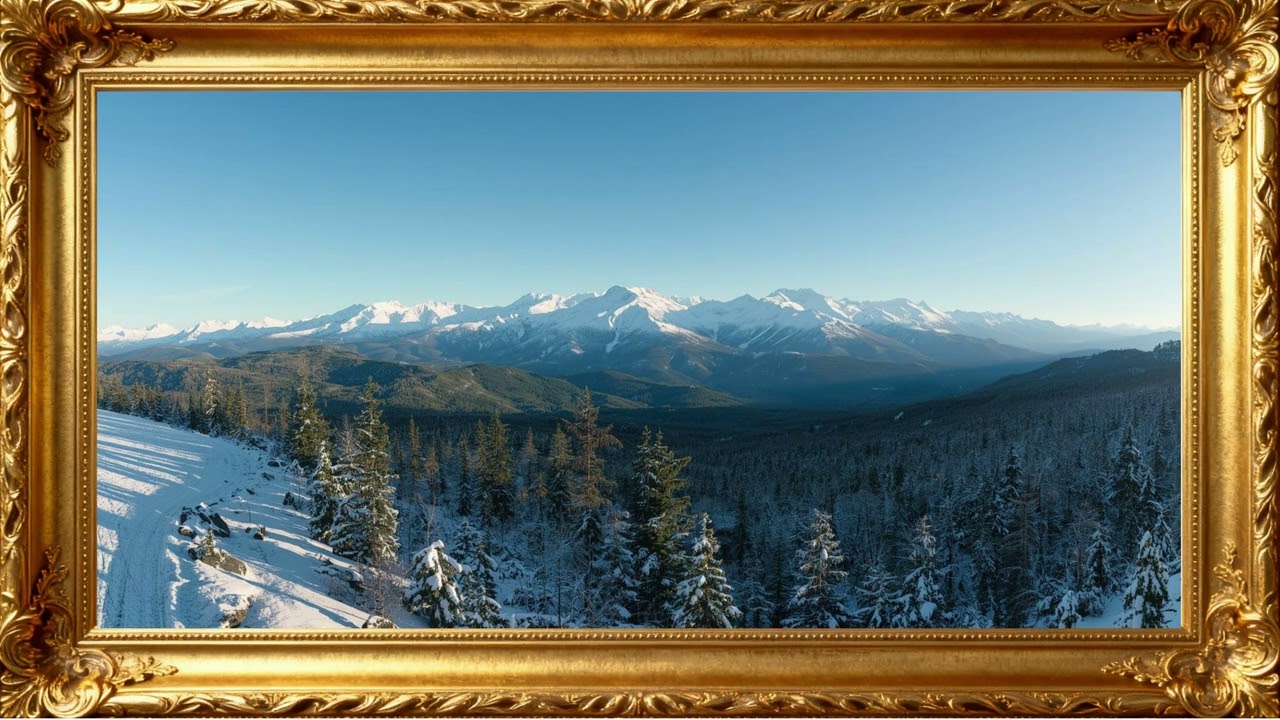 Silent Snow Hills – 4K Winter Ambience for TV Display |4K Frame TV Art