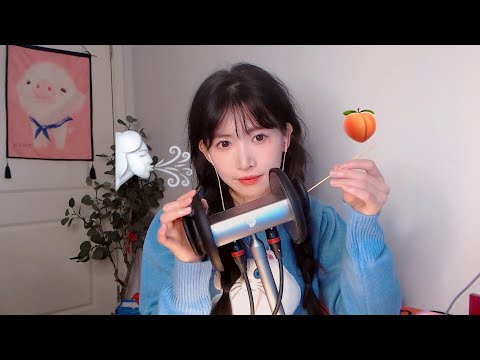 ASMR 麻酥酥的鵝毛棒掏耳 戳耳朵 溫柔吹氣 Ear Cleaning Blowing