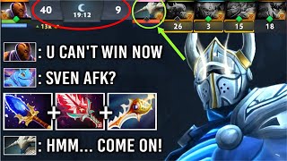 Unreal 1v5 Team Feed They Think its Over But, AFK Farm Sven Become Superman Epic WTF Comebeck Dota 2