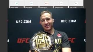 Justin Gaethje UFC 249 virtual post fight interview