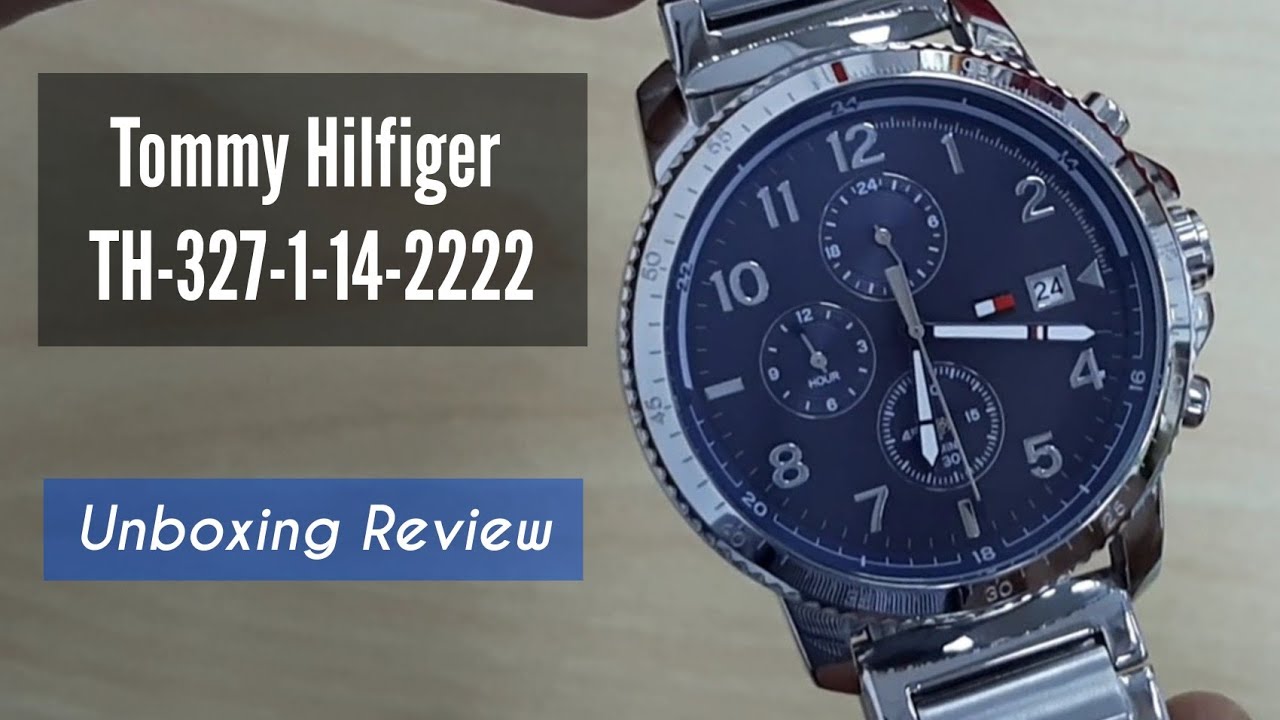 Tommy Hilfiger Blue Dial Chronograph Watch Unboxing Review TH-327-1-14-2222  | Watch Repair Channel - YouTube