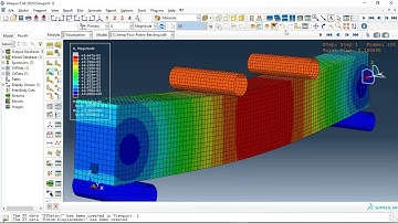 Simulation four points bending of the timber wood beam reinfroced with CFRP rod and Glue in Abaqus