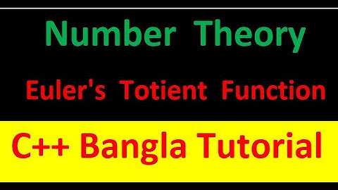 08. Number Theory (Euler