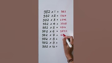Find mistake in last digit of Table 982..🤔 #maths #reasoning #trending #shorts