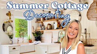 cottage decor (with a pop of blue!) ~ summer decorate with me 2023 ~ thrift haul