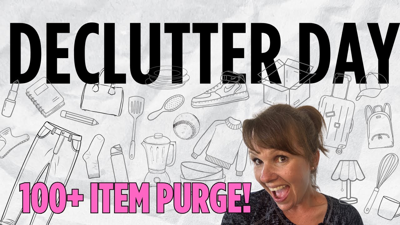 DECLUTTER DAY | Let's Purge 100+ Random Items! - YouTube