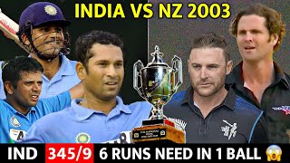 INDIA VS NEW ZEALAND 9TH ODI 2003 | FULL MATCH HIGHLIGHTS | MOST THRILLING MATCH EVER