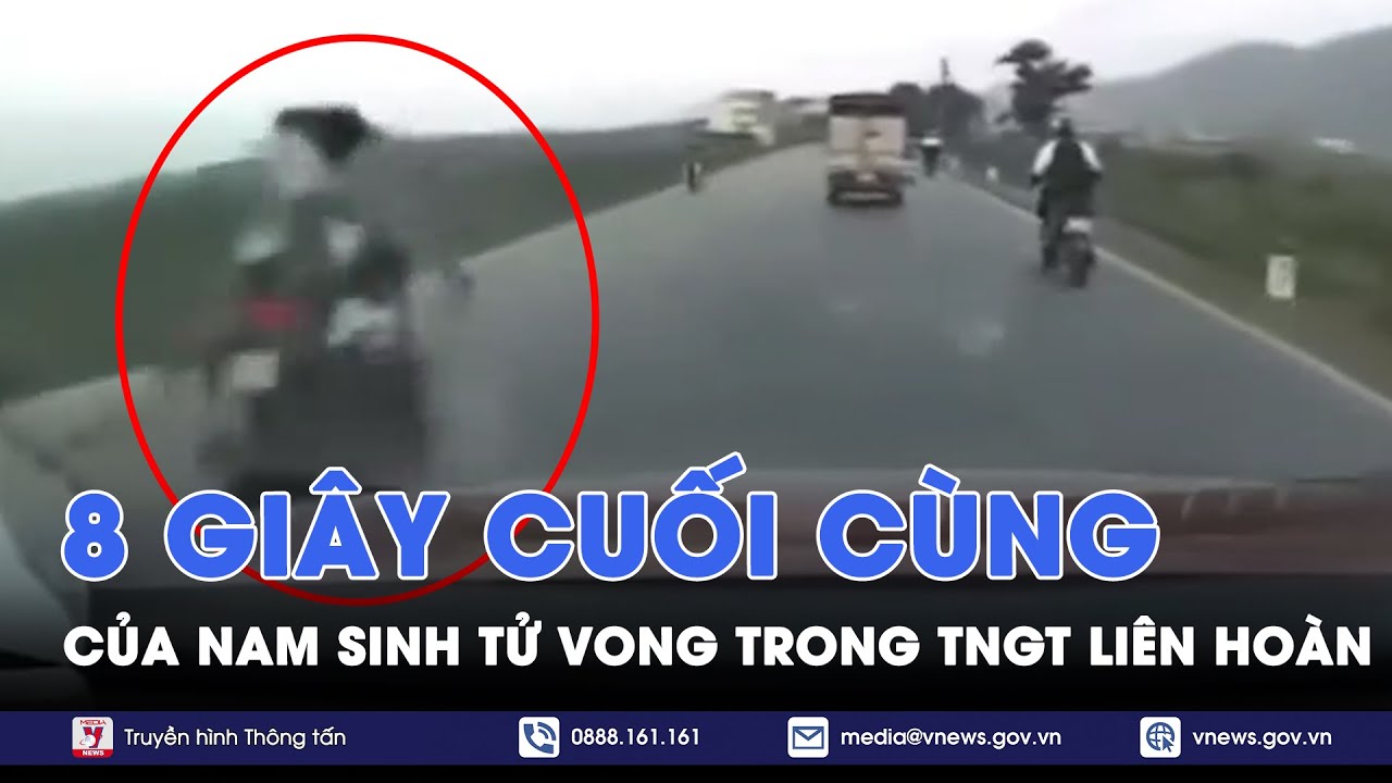 Tin tức 24h tối 6/12. Thót tim cảnh 2 xe máy đối đầu gây tai nạn liên hoàn, một nam sinh tử vong