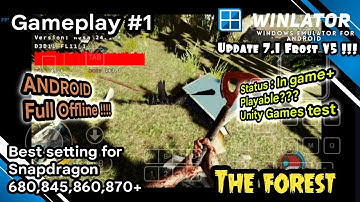 Winlator 7.1 Frost | The forest Android gameplay | Poco F1 Snapdragon 845 Fix blankscreen & low fps
