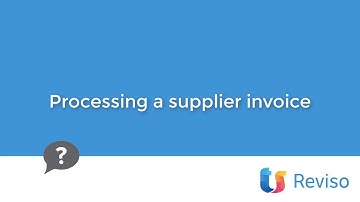 Processing a supplier invoice