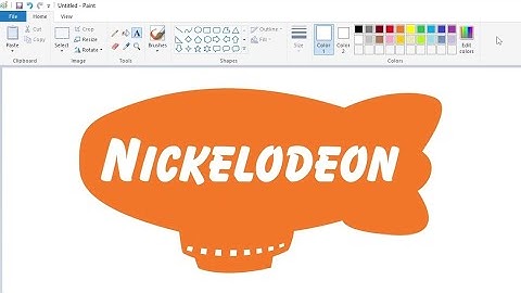 How to draw a variant Nickelodeon logo using MS Paint | How to draw on your computer