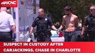 Suspect in custody after chase through Charlotte