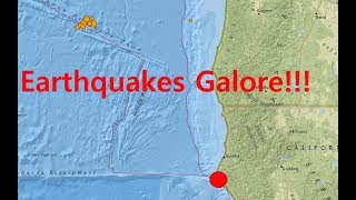 Strong m5.6 earthquake strikes petrolia, ca ten hours after swarm to
the nw