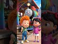 Niko & Puffy’s Magical Rainbow Train Ride 🚂🌈 | Cute Kids Cartoon Shorts#funny#funnyshorts#fun