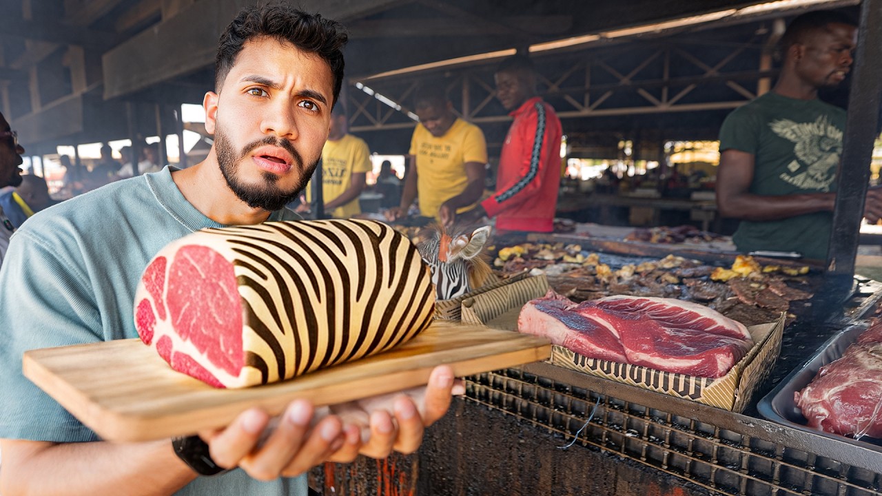 Probando COMIDA CALLEJERA en NAMIBIA 🇳🇦 | ¡Aquí se comen las CEBRAS!🦓
