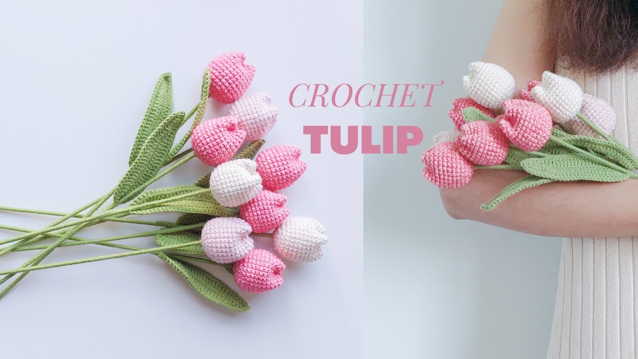 Crochet Tulip, Crochet Flower Bouquet