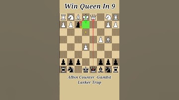 Albin Counter -Gambit Lasker Trap 🪤 #chess #shorts #youtubeshorts