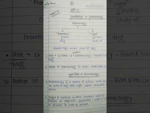 Pharmacology 1 Unit