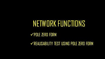 NAS   Pole zero form of network function