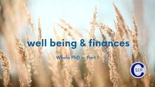 Whole PhD Part 1: Well-being and Finances - 2023