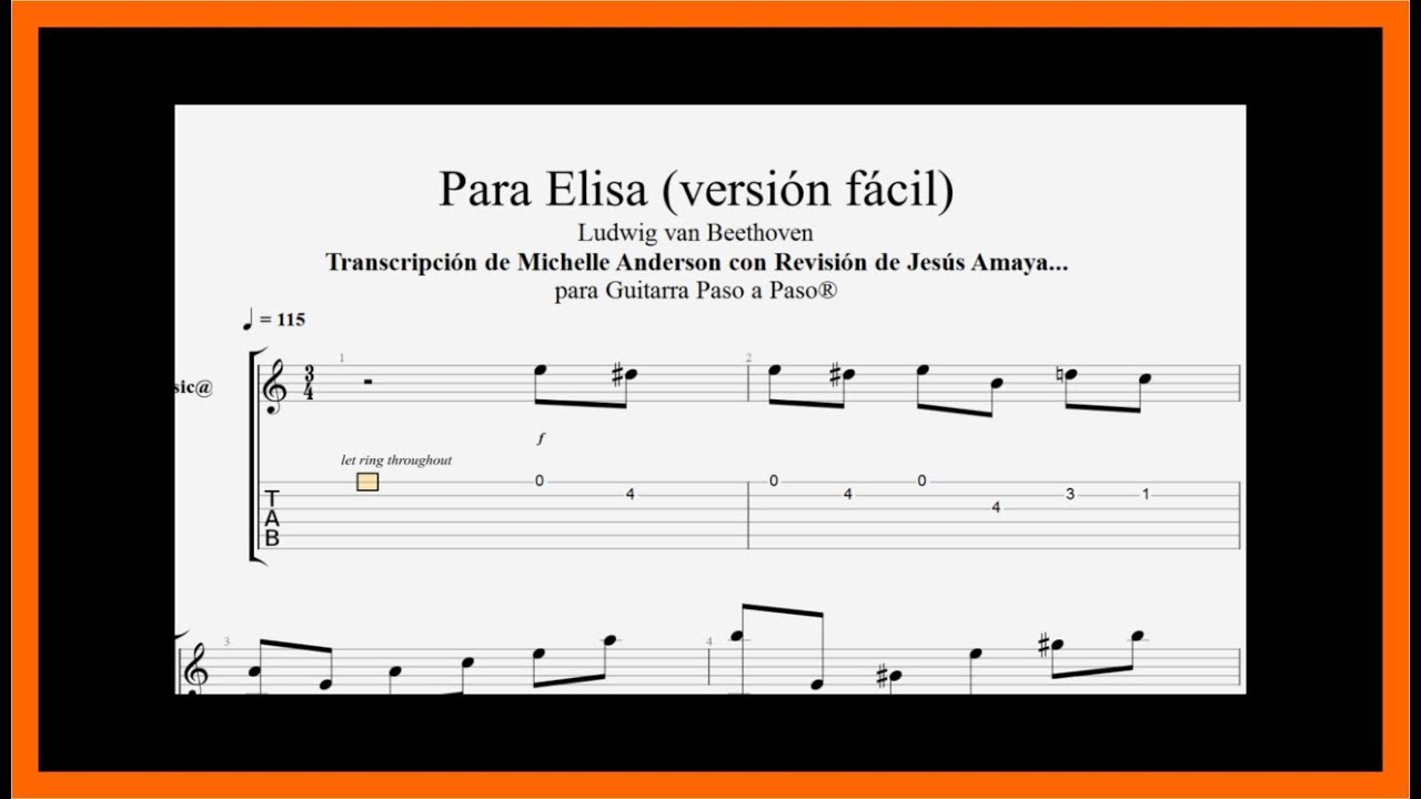 para elisa partitura piano pdf