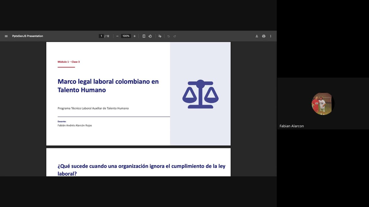 Técnico Laboral en Auxiliar de Talento Humano | Marco Legal Laboral Colombiano en Talento Humano