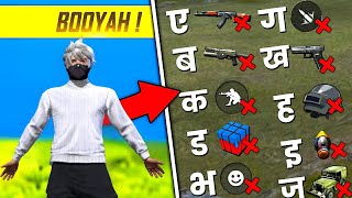 Free Fire Without Any A to Z(Hindi letter) No Weapons or Buttons